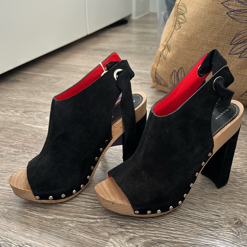 Proenza Schouler Suede Wooden Heels